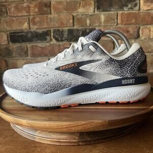 Brooks Ghost 16 Blue White Cushion Men's 9.5 Road Running Shoes Sneakers